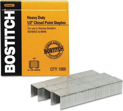 Heavy Duty nietjes voor nietmachine, 55-85 vellen capaciteit, 0,5 inch nietlengte, doos van 1000 stuks