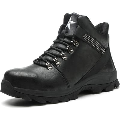 Chaussures de sécurité de travail Bottes de protection pour hommes Bottes de travail à embout en acier anti-écrasement Bottes imperméables Baskets de travail anti-coups de couteau Antidérapantes pour hommes 40 noir