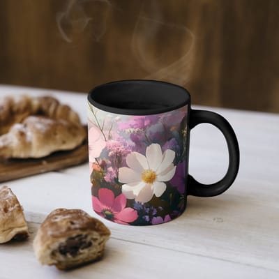 Magische Mok - Foto op Warmte Mokken - Koffiemok - Bloemen - Kleurrijk - Bloei - Magic Mok - Beker - 350 ML - Theemok
