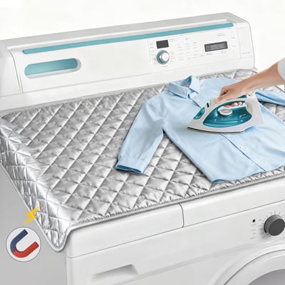 Magnetische Strijkmat – Opvouwbare, Draagbare en Hittebestendige Strijkmat voor Kleding – Dubbelzijdig Bruikbaar – Ideaal voor Reizen, Kantoor en Studentenhuis