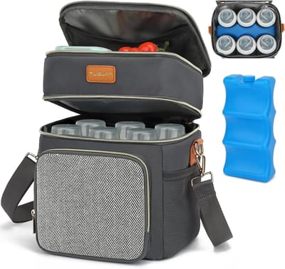 Compacte Koeltas voor 12 Blikjes - Dubbel Laags, Draagbaar, Isolerend en Lekvrij - Ideaal voor Picknick, Wandelen en Kamperen