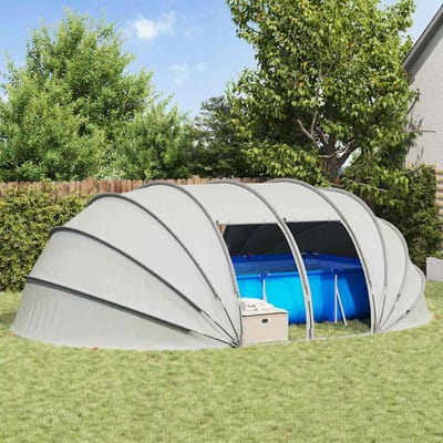 vidaXL - Pool - Tent - Dome - 538 - x - 440 - x - 204 - cm - Grijs