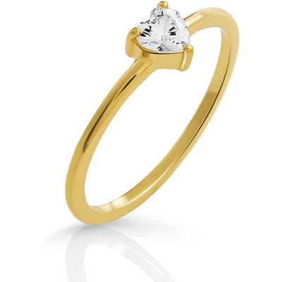 Orphelia 'Liefde' Dames 925 Sterling Zilveren Ring - Goud ZR-7531/G