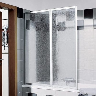 Kermi Vario 2000 folding wall 2-leaf on bath 115 x 140 cm V2FW20601412K