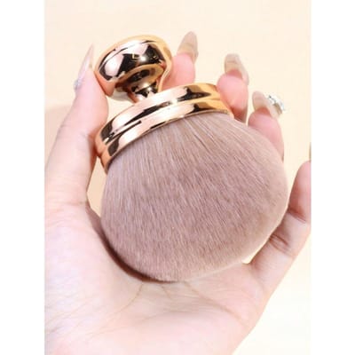 1 st Extra Grote Losse Poeder Make-up Kwast, Zachte Multifunctionele Cosmetische Kwast, Blusher Kwast, Lichaamskwast, Nagels Stofkwast, Draagbaar Make-up Gereedschap rosé gouden kleur