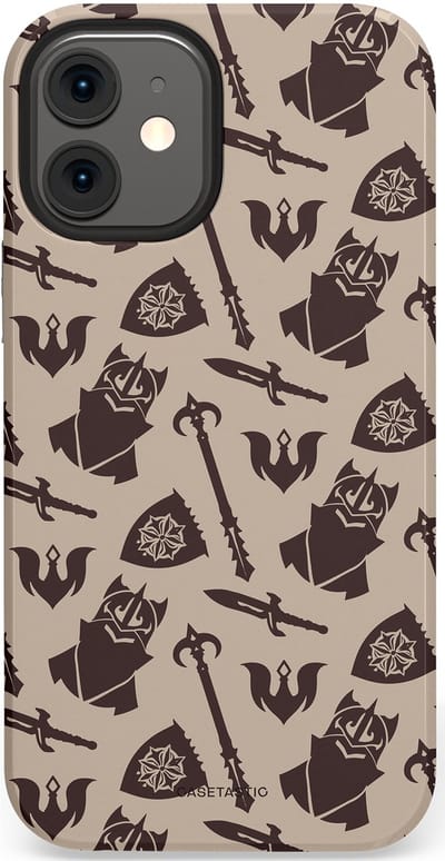 Casetastic Hoesje Geschikt voor Apple iPhone 12 Mini - Stijlvolle Beschermende Duo-layer Case - Eeuwige paladin