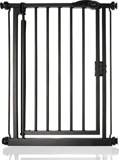 Safetots Self Closing Klemhek, Traphekje, 61cm - 66,5cm, Mat Zwart