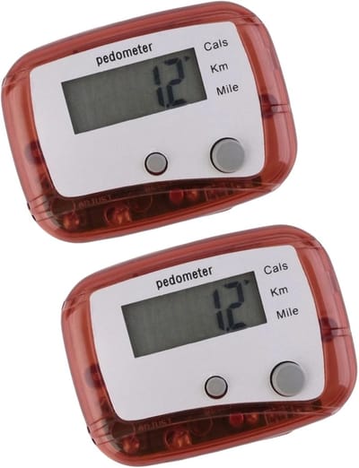 Stap Teller - Fitness Tracker - Wandelen Fitness - Dubbele Knop Bediening - 0-99999 Stappen - Rood