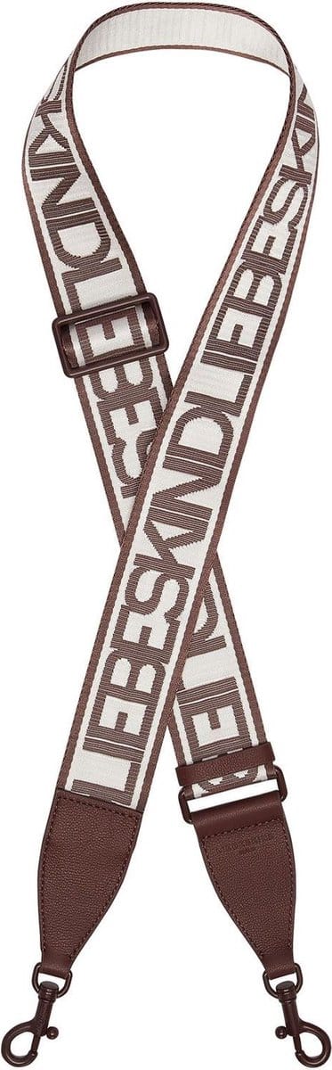 LIEBESKIND BERLIN Schouderriem Accessoires voor tassen Fancy Strap Logo Webbing Strap Chianti Donkerbruin