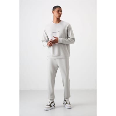 Bedrukt Fleece Sweatshirt en Broek Set