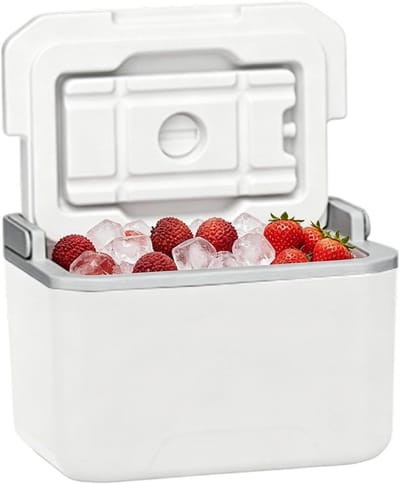 Draagbare Koelbox - Geïsoleerde Cooler Harde Case - Buitenactiviteiten - Lekvrij Ontwerp - 5L - Wit
