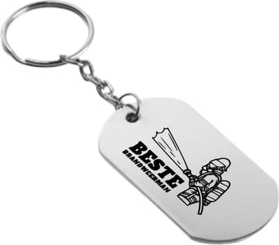 Akyol - brandweerman sleutelhanger - Brandweer - brandweer mensen - brandweerkazerne - 54 x 29mm
