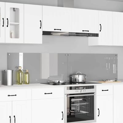 vidaXL - Keukenachterwand - 2 - st - Lichtgrijs - 110 - x - 50 - cm - gehard - glas