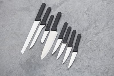 Barbecook Olivia - Steakmessen - 4 stuks - Vaatwasserbestendig - RVS - Zwart - 25cm