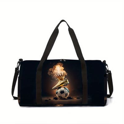 Voetbalschoen Reistas Kind | Voetbalschoen Sporttas Kind | Voetbalschoen Weekendtas | Handbagage Kind Vliegtuig | 25 Liter | Sporttas Jongens | Weekendtas met Voetbalschoen | Goude Kindertas Peuter | Tas voor Logeren of Vakantie | 24x20x45 cm