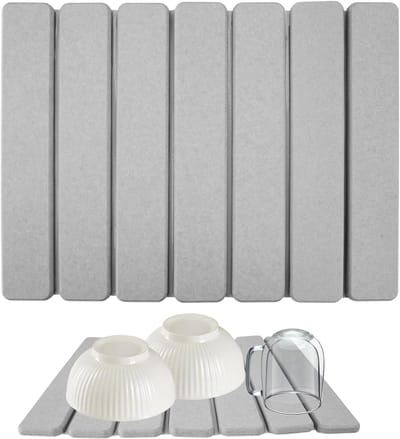 Waterabsorberende Afwasmat 30 x 40 cm voor Keuken, Vaat, Borden en Bestek, Antislip en Sneldrogend