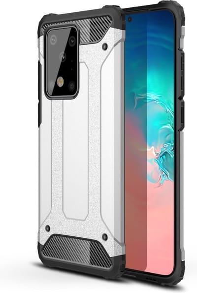 Lunso - Armor Guard hoes - Geschikt voor Samsung Galaxy S20 Ultra - Zilver