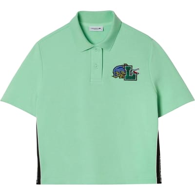 Lacoste Dames/Dames Gestreept Poloshirt (Groen)
