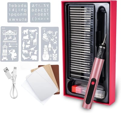 Elektrisch Graveergereedschap - Mini Graveerstift - Diy Ambachten - 3 Snelheden - 30 Bits - Zwart