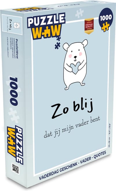 Puzzel Zo blij dat jij mijn vader bent - Spreuken - Papa - Quotes - Legpuzzel - Puzzel 1000 stukjes volwassenen - Vaderdag cadeautje - Cadeau voor vader en papa