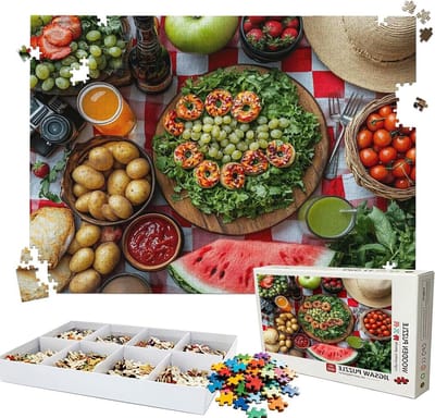Houten Puzzel - Puzzel 5000 stukjes - Ontspannen Tijdverdrijf - Precisie Gesneden Stukjes - 156x105cm - Kleurrijk