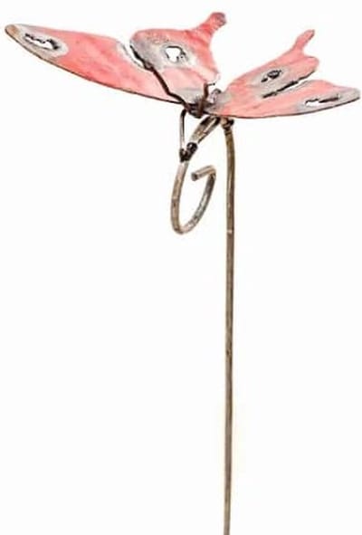 Floz Design tuinsteker vlinder - metalen tuindecoratie - grafdecoratie vlinder - fairtrade