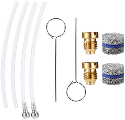 Dailygoods- Schuimkanon Set - 2 x Schuimkanonmondstuk - 2 x Schuimnet - 2 x Schoonmaakgereedschap - 4 x Schuimkanonstro - Roestvrijstalen Filterballen - Schuimspuit