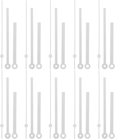 DIY Wandklok Set met 10 Sets Wijzers en Armbanden voor Grote Digitale Klokken - Quartz en LED Klok Onderdelen in Wit Metaal