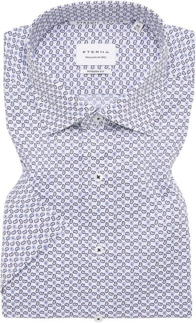 ETERNA - Heren hemd - Maat 46 - Mannen - blauw - katoen