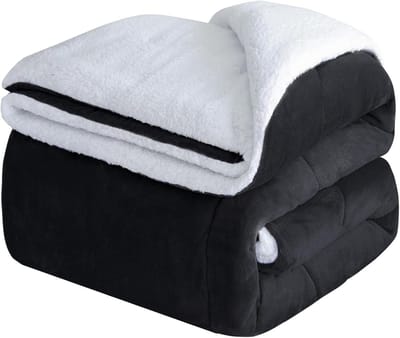 Famanu - Sherpa Fleece Deken - Dikke Flanellen Winterplaid - Zacht, Pluizig & Warm voor Bed & Bank