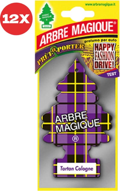 12 stuks Arbre Magique Geurboom luchtverfrisser voor in de auto Tartan Cologne – Car Parfum – Geurboompje – Geurbooster – Wonderboom – Geurverfrisser – Nieuwe Auto – Autogeur – Autoparfum – Geurblad