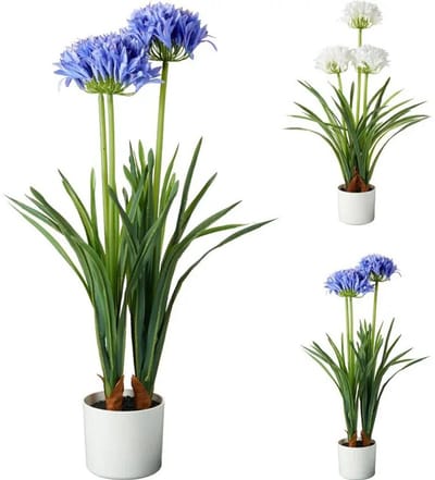 Kunstplant Agapanthus 50x80 cm Blauw/Wit Verschillende Uitvoeringen