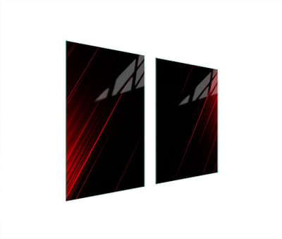 TMK ArtDeko - Beschermplaat van Glas - 65x52 cm - Zwart - Glazen Snijplank - Veilig en Veelzijdig
