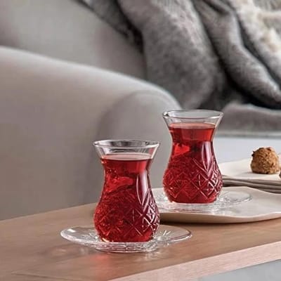 Pasabahce-theeglazen-Timeless-12-delig-vaatwasmachinebestendig-155ml-onderzetters