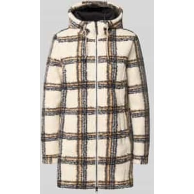 Vest 44945 sand geruit parka gebreid GIGA - maat 38