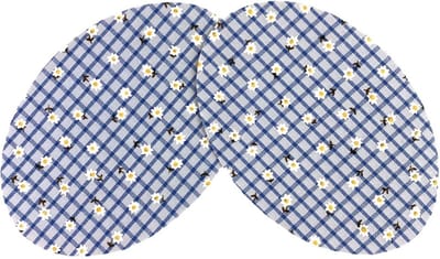 Knie Elleboog Strijk Stukken Patches Blauw Geruit Wit Bloemetje 9.3 cm / 13.5 / Blauw Geruit Wit