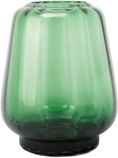 XLBoom Kuro Wave Large Moss - Mondgeblazen glazen vaas – Kleur Moss groen – Design woondecoratie