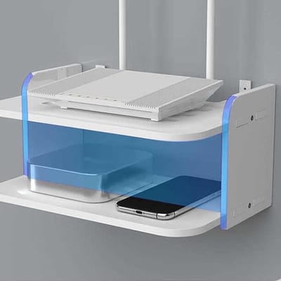 Muurbeugel voor Router en WiFi Opslag - Ruimtebesparende Wandplank voor TV en Set-Top Box - Ideaal voor Woonkamer en Slaapkamer