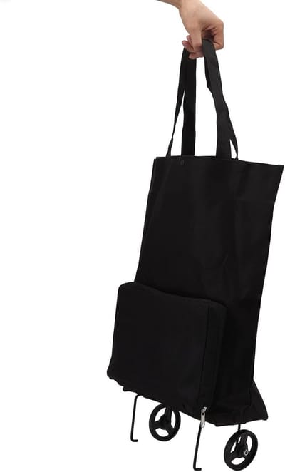 Inklapbare Boodschappentrolley met Wielen - Draagbare Winkelwagen Canvas - Weerbestendig