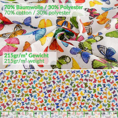 ANRO Tafelkleed Kleurrijke vlinders Meerkleurig 130x90cm Rechte rand Afwasbaar Waterafstotend