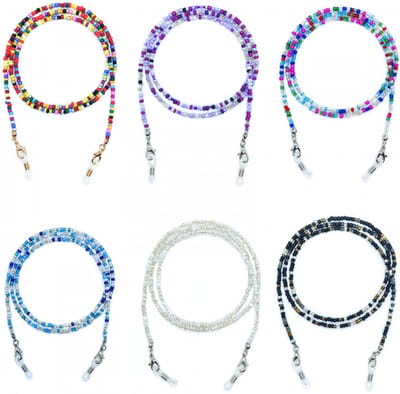 Brillenkoord Set - Zonnebril Koord - Multicolor - Brilkoord - Verstelbaar - Lichtgewicht - Regenboog kraaltjes - Zonnebrilkoord - Kleur Kraaltjes - Brillenkoord - Ketting Voor Bril - Koord Bril