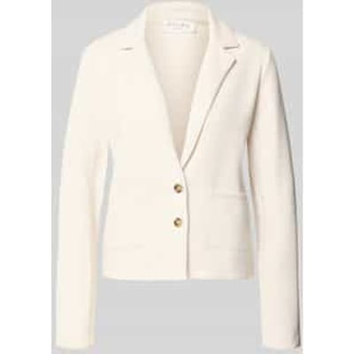 Sweatblazer met zakken en revers
