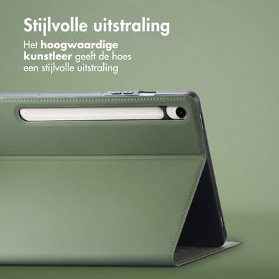 Accezz Tablet Hoes - Geschikt voor Samsung Galaxy Tab S10 FE / Galaxy Tab S9 11.0 inch FE / Galaxy Tab S9 11.0 inch / Galaxy Tab S10 Lite - Classic Tablet Case - Groen