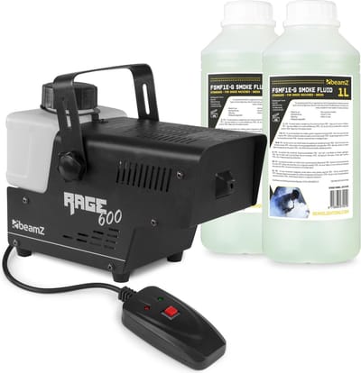 BeamZ RAGE600I rookmachine met 2 liter rookvloeistof - 600W