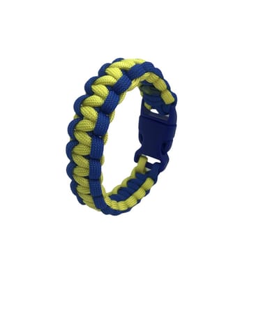 Handgemaakte Paracord Armband in de Kleuren van Oekraïne - Steun Oekraïne en Doneer aan het Goede Doel