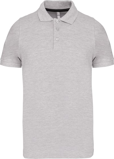 Herenpolo korte mouwen met knopen merk Kariban Oxford Grijs - 3XL