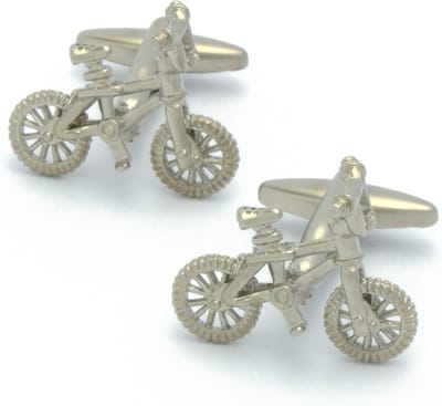 Manchetknopen - BMX Crossfiets Mountainbike Zilverkleurig