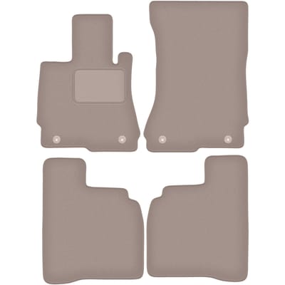 Beige veloursmatten voor: Mercedes W221 S-klasse Sedan lang (2005-2013)