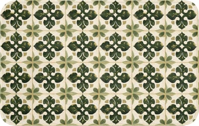 WC mat 80x50 cm - Antislip - Patroon - Tegel - Groen - Toiletmat - Vloermat - Douchemat - Toilet tapijt - Toiletmatten