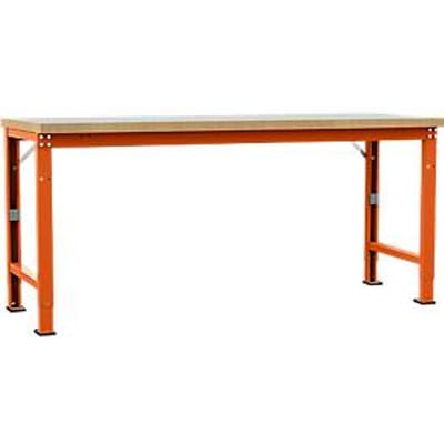 Manuflex werkbank Profi speciaal, tafelblad kunststof, 2000 x 700 mm, roodoranje